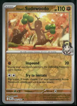 Pokemon SV10: Destined Rivals #093/182 Ethan's Sudowoodo Reverse Holo - Image 1
