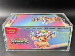 Pokemon SV8.5 Prismatic Evolutions Sealed Booster Bundle Display W/Acrylic Case - Image 4