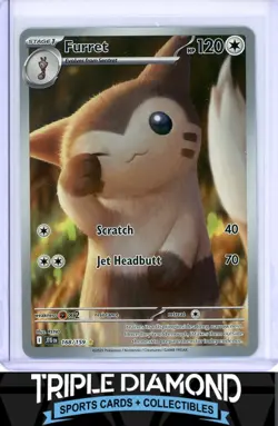 2025 Pokemon Journey Together #168/159 Furret Illustration Rare FA T343 - Image 1