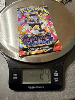 POKEMON MEGA EVOLUTION Phantasmal Flames Booster Pack WEIGHTED HEAVY 24 WOW!!! - Image 2