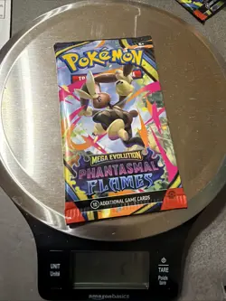 POKEMON MEGA EVOLUTION Phantasmal Flames Booster Pack WEIGHTED HEAVY 24 WOW!!! - Image 3