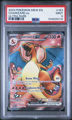 2023 POKEMON MEW EN-151 ULTRA RARE #183 CHARIZARD EX PSA 9 - Image 1