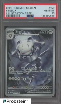 2025 Pokemon MEG EN Illustration Rare #150 Steelix PSA 10 GEM MINT - Image 1