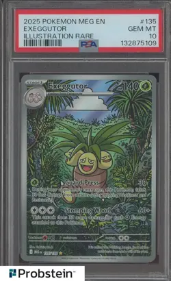 2025 Pokemon MEG EN Illustration Rare #135 Exeggutor PSA 10 GEM MINT - Image 1