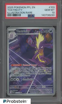2025 Pokemon PFL EN Illustration Rare #103 Toxtricity PSA 10 GEM MINT - Image 1