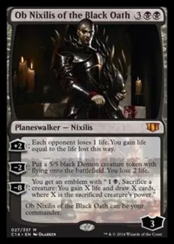1 x Ob Nixilis of the Black Oath - Commander 2014 - Moderate Play - MTG - Image 1