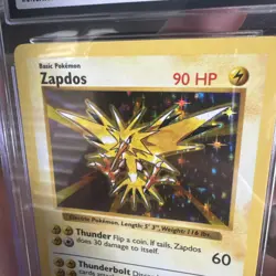 1999 Pokemon Base Set Shadowless Holo Zapdos #16 CGC 8 NM-MT - Image 2