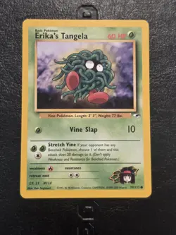 Pokemon TCG Erika's Tangela Gym Heroes 79/132 Normal Unlimited Common LP - Image 1