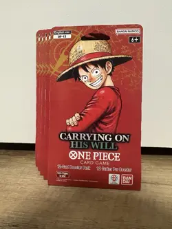 One Piece TCG OP-13 Carrying On His Will Sleeved Booster Pack Lot of 5 English - Image 1