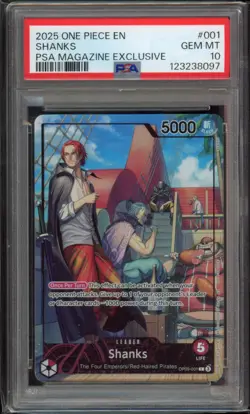 2025 One Piece Shanks OP09-001 PSA Magazine Exclusive PSA 10 - Image 1