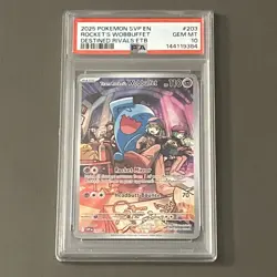 Pokemon Team Rocket's Wobbuffet 203 Sv: Scarlet & Violet Promo Cards Holo PSA 10 - Image 1