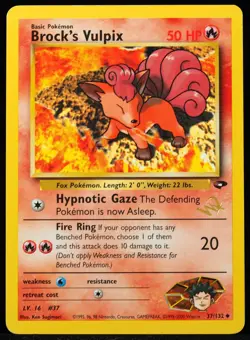 Brock's Vulpix #37/132 LP Pokemon Card - Image 1