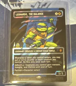 Magic: The Gathering - Leonardo, the Balance Pixel Foil Leg. Creature TMNT Card - Image 2