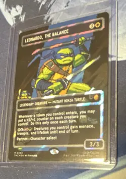 Magic: The Gathering - Leonardo, the Balance Pixel Foil Leg. Creature TMNT Card - Image 5