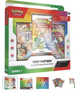 Pokemon First Partner Illustration Collection Series 1, 3 Promo Cards, English - Image 1