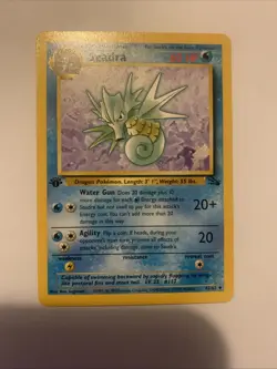 Seadra 42/62 1st Edition Vintage Fossil Pokemon Card TCG - Image 1