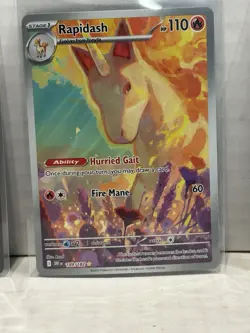 Pokemon TCG Rapidash Destined Rivals Illustration Rare Card 189/182 - Image 1