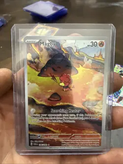 Magby 186/182 Paradox Rift Holo Illustration Rare Pokemon TCG Card Near Mint - Image 1