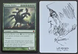 SKETCHED MtG Todd Lockwood Magic Rise Eldrazi Artist Proof _ KHALNI HYDRA _1/50! - Image 1