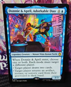 magic the gathering - Donnie & April, Adorkable Duo - Legendary Creature - Rare - Image 1