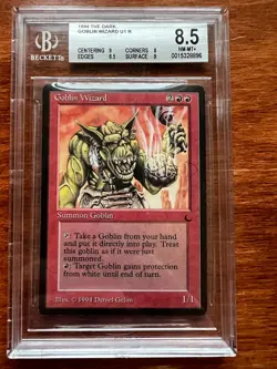 GOBLIN WIZARD The Dark Rare Reserved List Graded BGS 8.5 MTG -See Photos- - Image 1