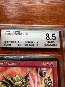 GOBLIN WIZARD The Dark Rare Reserved List Graded BGS 8.5 MTG -See Photos- - Image 2