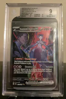Pokemon Team Rocket's Mewtwo EX 231 /182 BGS 9 Subgrades 10 TCG Destined Rivals - Image 3
