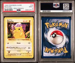 1999 Pokemon Pikachu E3 Stamp Shadowless 58/102 Red Cheeks #58 Pokemon PSA 9 - Image 3
