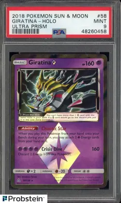 2018 Pokemon Sun & Moon Ultra Prism #58 Giratina Holo PSA 9 MINT - Image 1