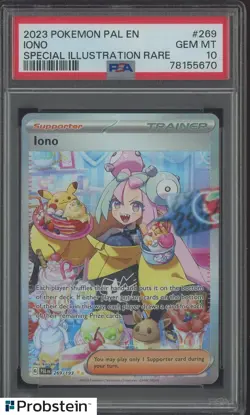 2023 Pokemon PAL EN #269 Iono Special Illustration Rare PSA 10 GEM MINT - Image 1