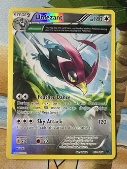 Unfezant Pokemon Card Reverse Holo Rare 81/108 Roaring Skies - NM - Image 2