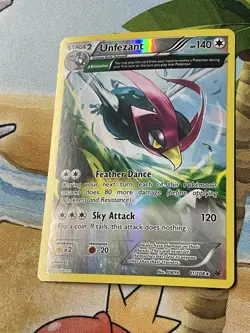 Unfezant Pokemon Card Reverse Holo Rare 81/108 Roaring Skies - NM - Image 3