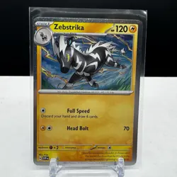 Pokemon Zebstrika SVP 201 Cosmos Holo Black Star Promo Destined Rivals - Image 1