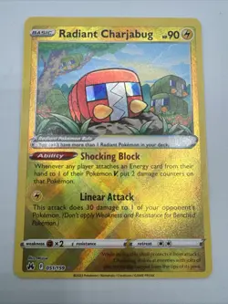 Pokemon NM Holo Radiant Charjabug 051/159 Radiant Rare Crown Zenith - Image 1