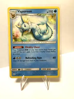 Pokemon Vaporeon 42/236 Sm-Cosmic Eclipse Uncommon - Cosmic Eclipse 2019 - Image 1