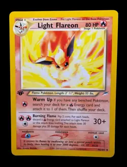 Pokemon 1st EDITION LIGHT FLAREON Neo Destiny 46/105 - M/NM! - Image 1