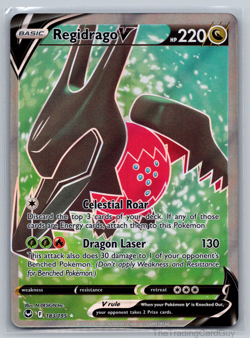 Pokemon Regidrago V 183/195 Silver Tempest Ultra Rare Full Art Holo NM - Image 1