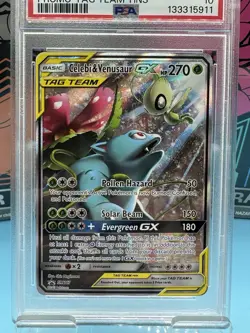 Pokemon Celebi & Venusaur GX Tag Team Tins Full Art Promo SM167 PSA 10 - Image 4
