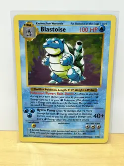 Pokemon TCG Blastoise 2/102 Base Set 1999 Vintage Holo - Image 1