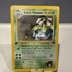 ERIKA'S VENUSAUR 4/132 HOLO RARE GYM CHALLENGE POKEMON 1ST EDITION HOLO MP - Image 1