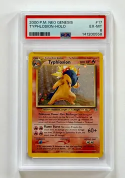 2000 Pokemon Neo Genesis #17/111 Typhlosion Holo PSA 6 Fresh Grade - Image 1