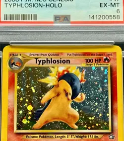 2000 Pokemon Neo Genesis #17/111 Typhlosion Holo PSA 6 Fresh Grade - Image 3