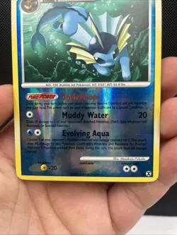 2009 Pokemon Platinum Rising Rivals Vaporeon Reverse Holo #34/111 NM - Image 3