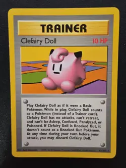 Pokemon TCG Clefairy Doll Base Set Trainer 70/102 Unlimited Rare NM - Image 1