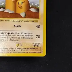 Pokemon TCG Dugtrio Base Set 19/102 Shadowless Rare LP - Image 4