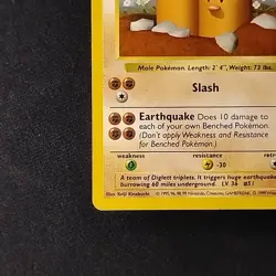 Pokemon TCG Dugtrio Base Set 19/102 Shadowless Rare LP - Image 5