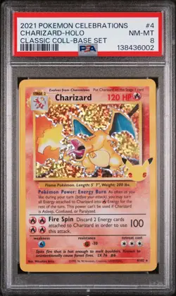 2021 Pokemon Celebrations Charizard 4/102 PSA 8 - Image 1
