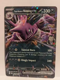Pokemon Destined Rivals Team Rocket's Nidoking EX Holo 119/182 NM - Image 1