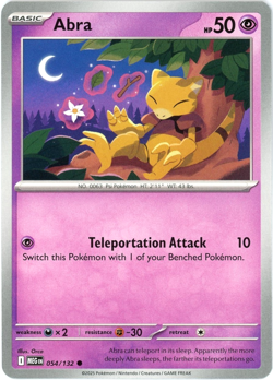 Abra 054/132 - Mega Evolution - Pokemon - NM/M English - Image 1