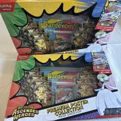 Pokemon Ascended Heroes Premium Poster Collection Mega Lucario/Gardevoir Bundle - Image 1